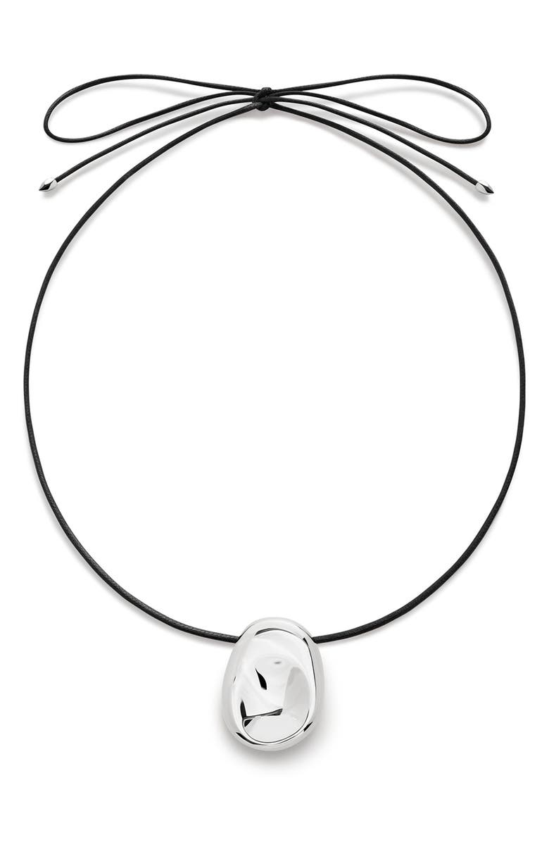 Monica Vinader Aria Cord Necklace, Main, color, Sterling Silver