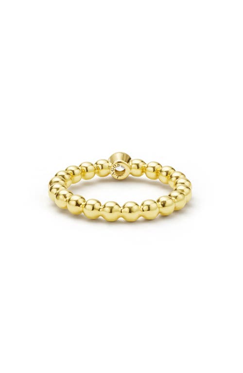 Lagos Caviar Diamond Ring In Gold