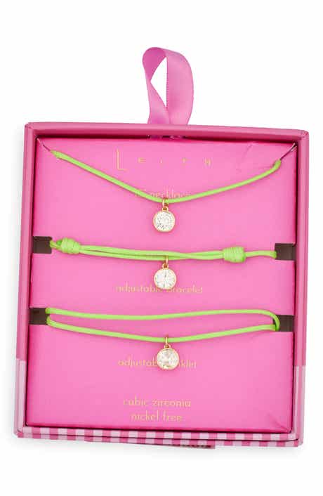 Leith Cubic Zirconia Cord Necklace, Bracelet & Anklet Set