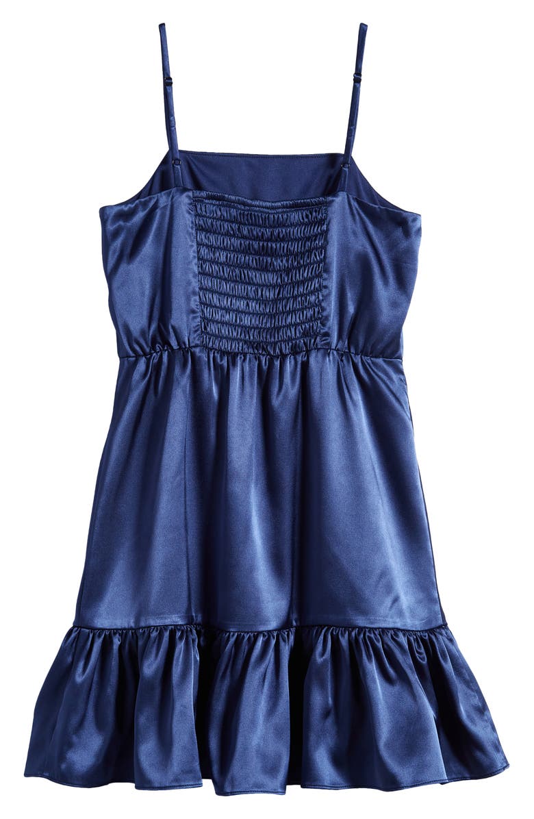 Kids' Ruffle Satin Dress