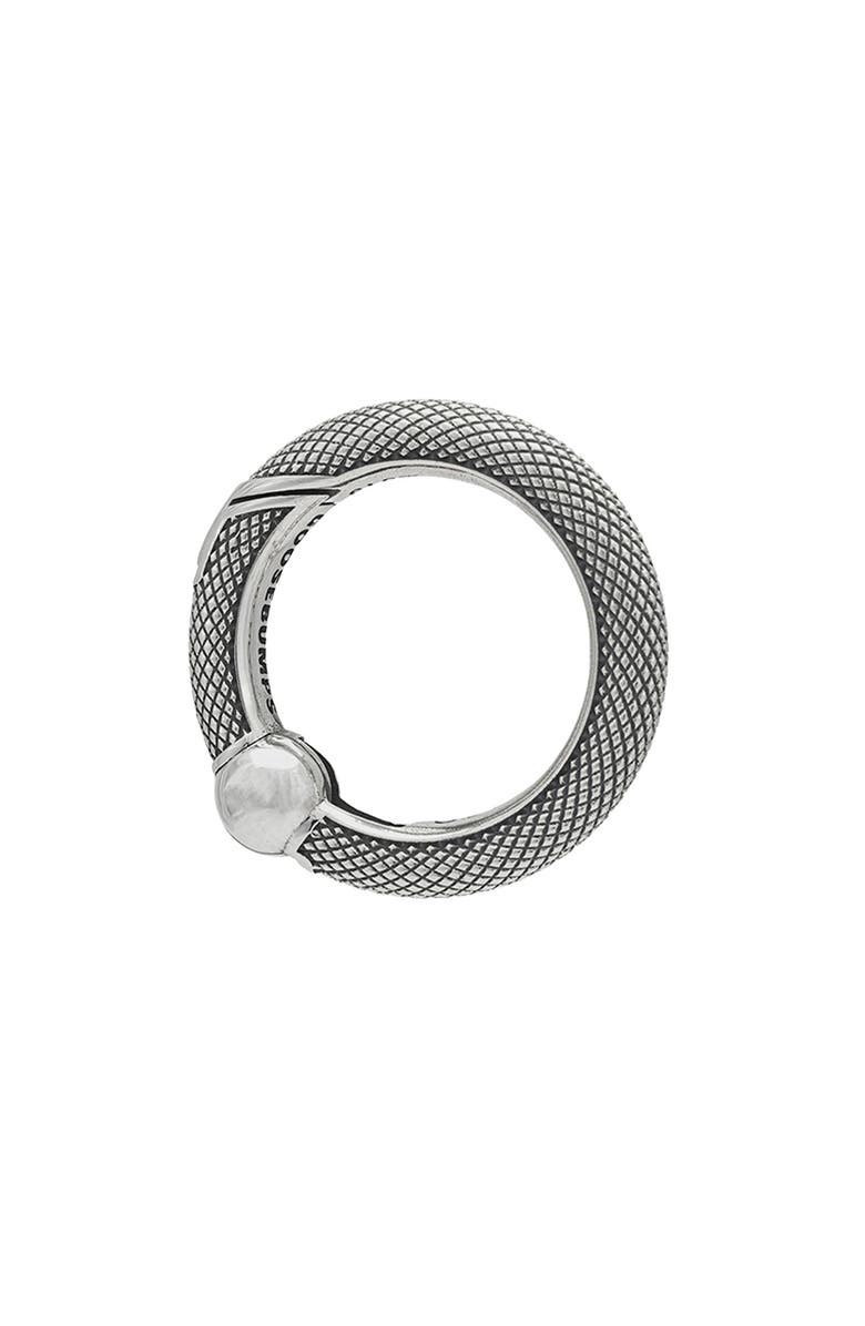 Good Art Hlywd Men's Goosebumps Spring Ring, Main, color, Sterling Silver