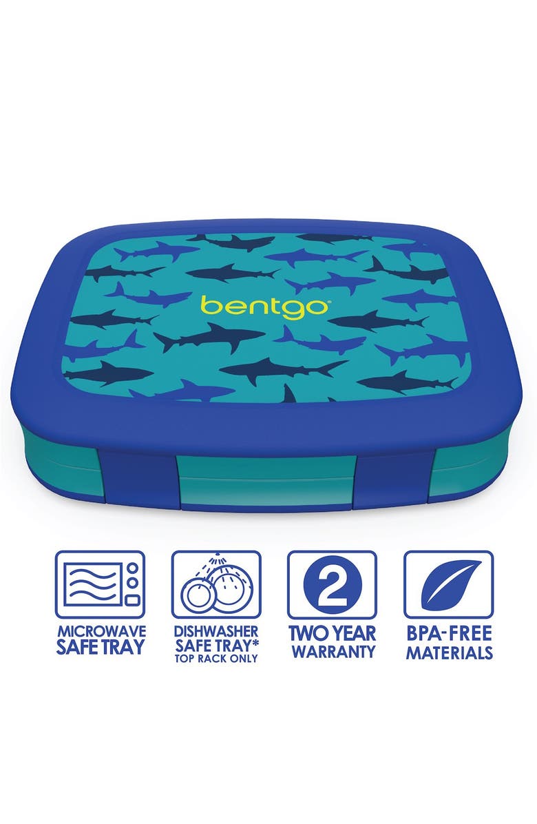 BENTGO Kids' Prints Lunch Box - Dots, Alternate, color, Shark