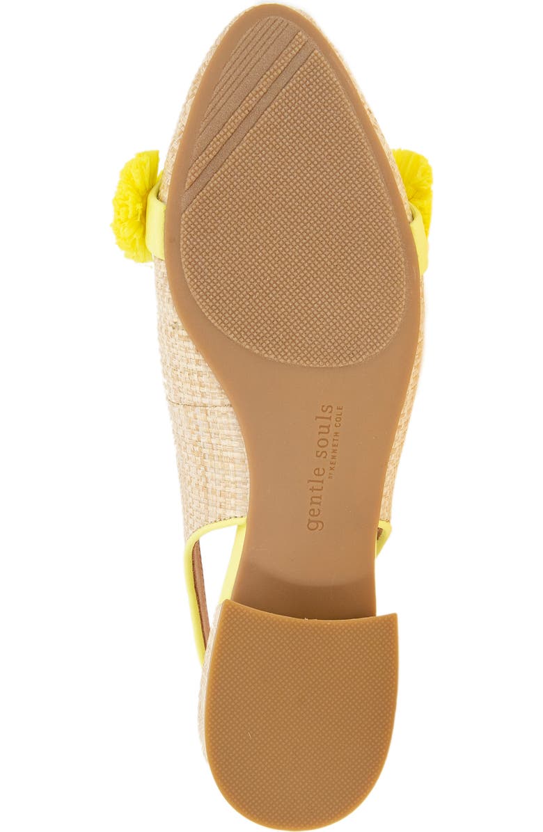 Gentle Souls Anana Raffia Flower Slingback Flat, Alternate, color,