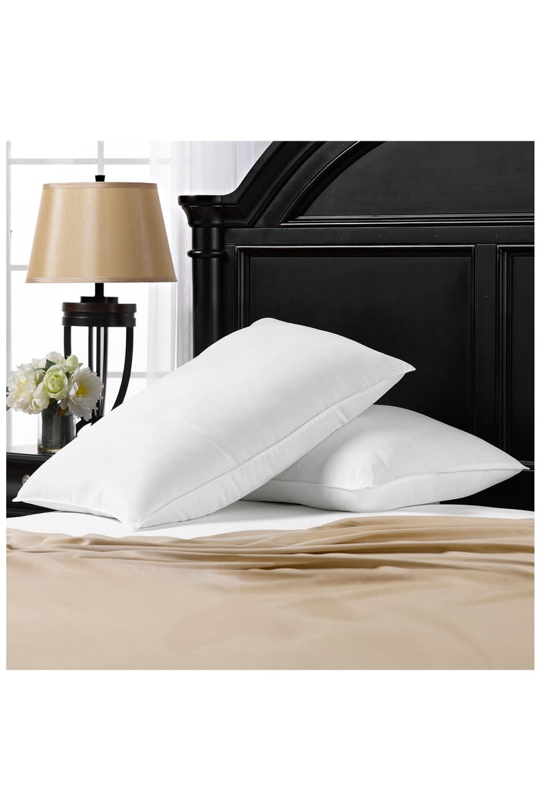 Signature Plush Medium Density Allergy-Resistant Down Alternative Pillow, Set of 2, Alternate, color, WHITE