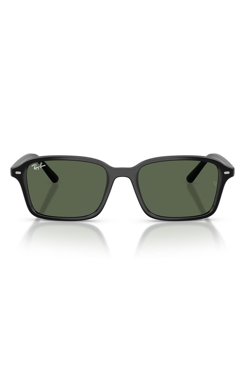 Ray-Ban Kids' 50mm Square Sunglasses, Alternate, color, Black / Dark Green
