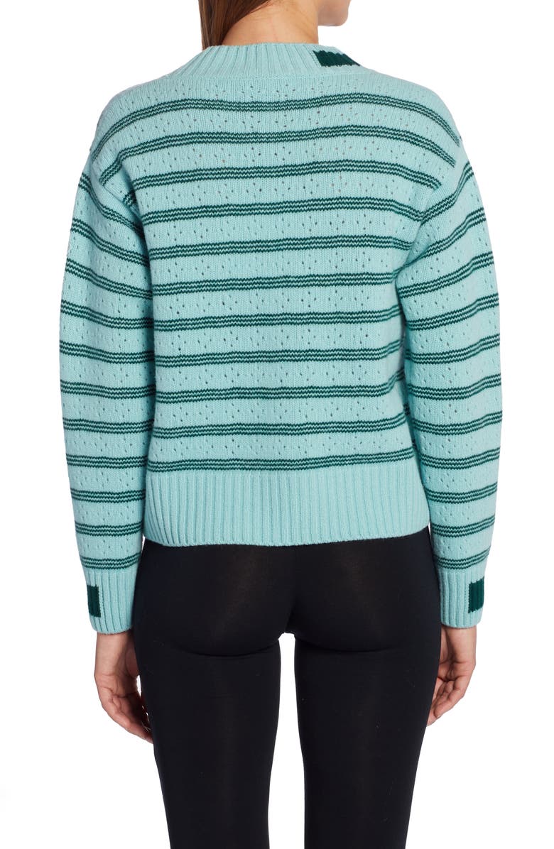 Moncler Stripe Wool Sweater, Alternate, color, 