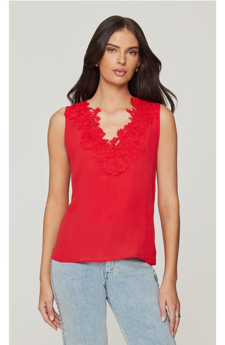 Generation Love Adiha Lace Combo Blouse, Main, color, Cherry
