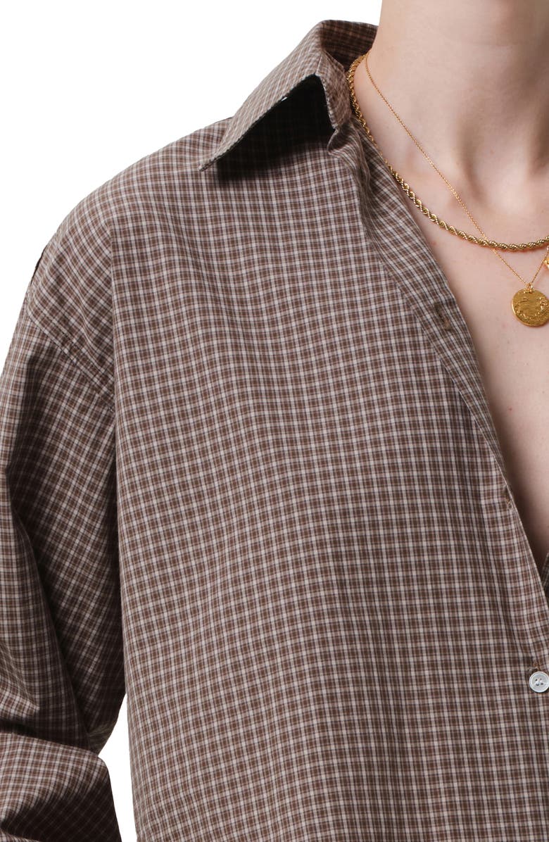 Citizens of Humanity Ana Crop Long Sleeve Button-Up Shirt, Alternate, color, Hrtage Stripe