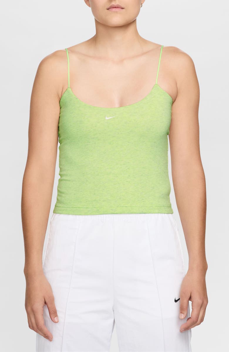 Nike Sportswear Chill Knit Crop Tank, Main, color, Barely Volt/ Heather/ Sail