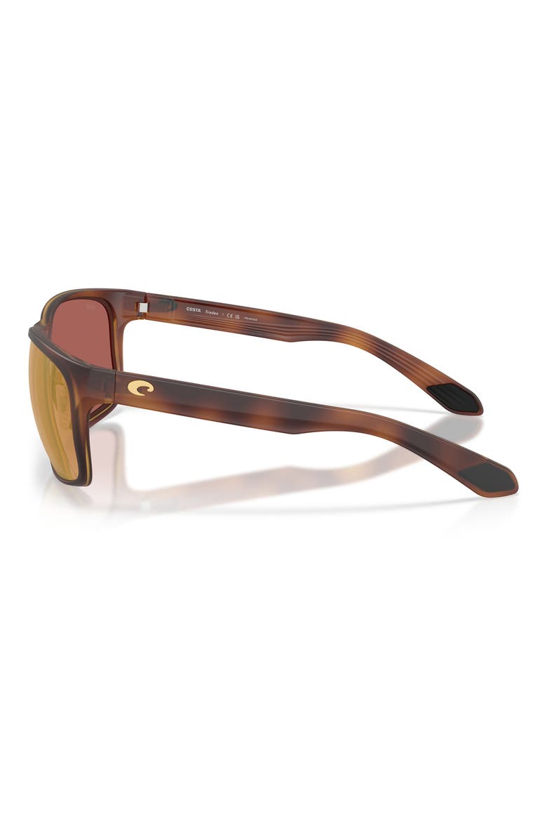 Trades 60mm Polarized Square Sunglasses, Alternate, color, TORTOISE / GOLD MIRROR 580P