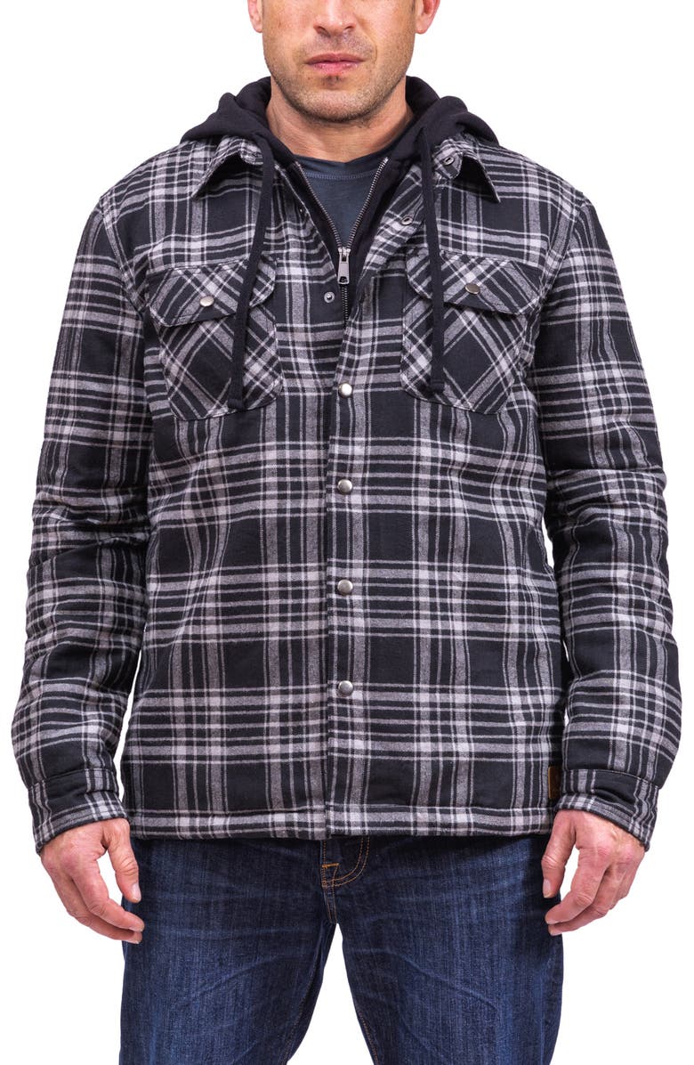 Cloudveil Mountainworks Faux Shearling Lined Flannel Shirt Jacket, Main, color, 