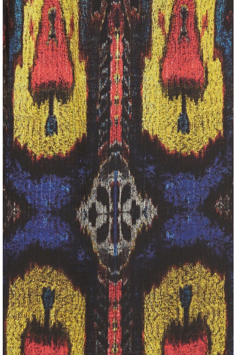 'Prairie Tapestry' Peasant Blouse, Alternate, color, CAMPFIRE RED