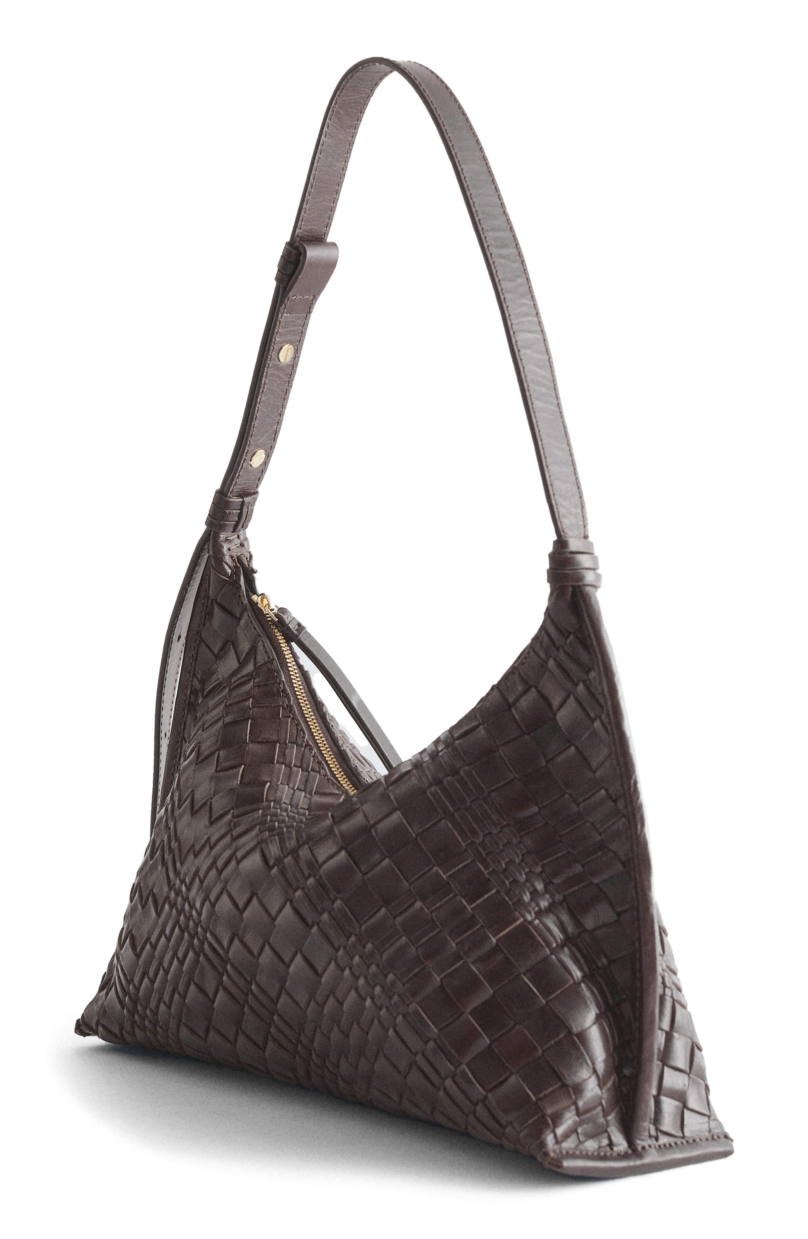 & Other Stories Woven Leather Crossbody Bag, Alternate, color, 