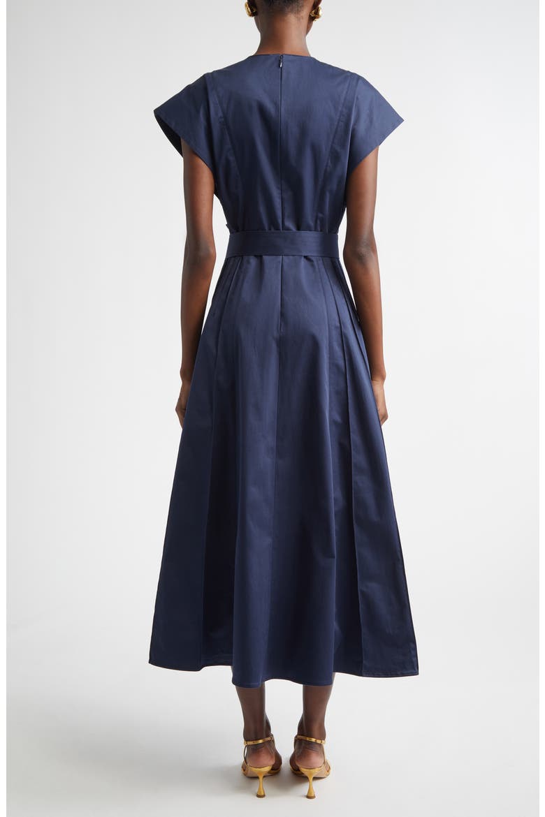 Double Breasted Stretch Sateen Shirtdress, Alternate, color, MIDNIGHT