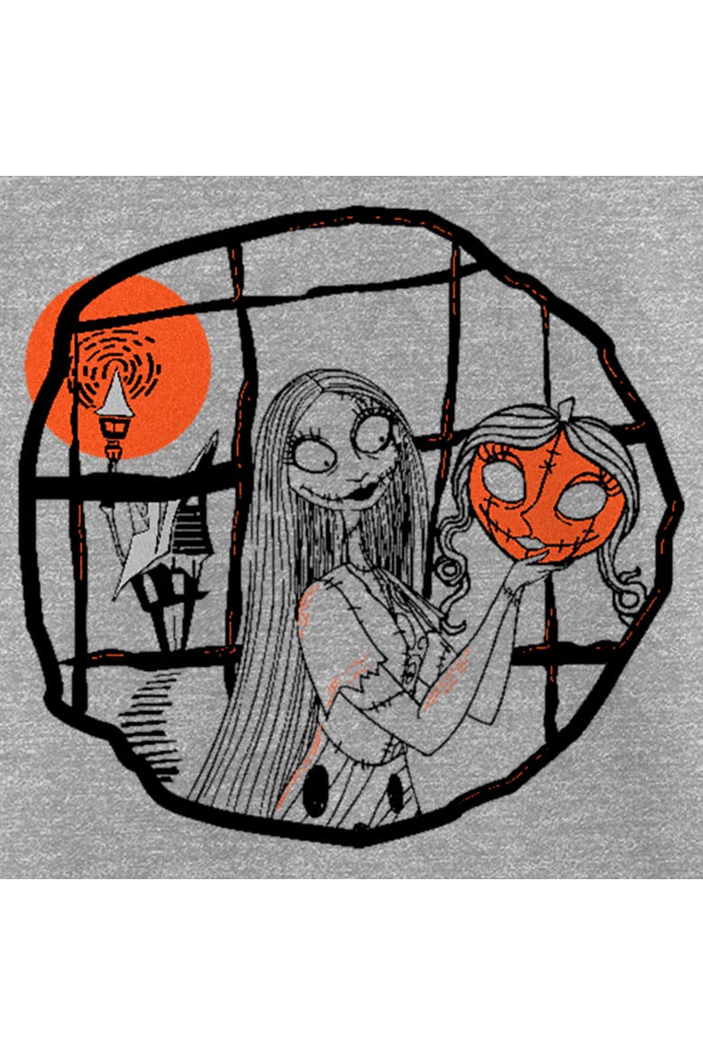 Girl's The Nightmare Before Christmas Halloween Sally Pumpkin Sketch T-Shirt, Alternate, color, Athletic Heather