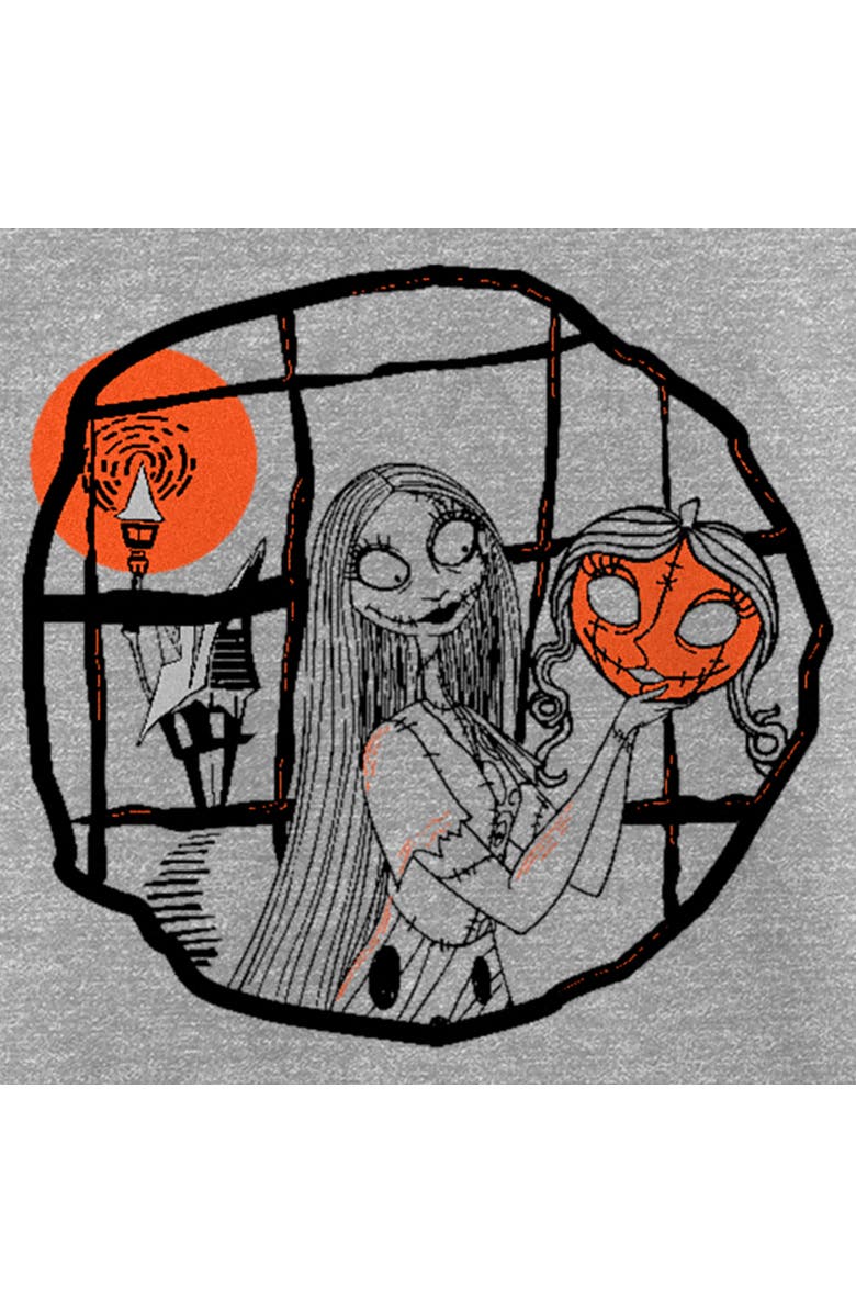 The Nightmare Before Christmas Girl's The Nightmare Before Christmas Halloween Sally Pumpkin Sketch  Graphic T-Shirt, Alternate, color, Athletic Heather
