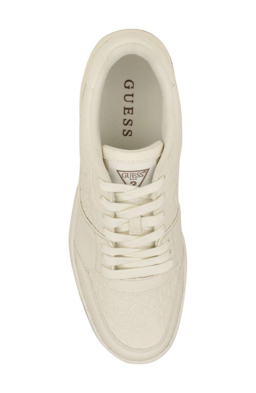 Guess Men's Nivi Lace Up Low Top Fashion Sneakers In Light Natural