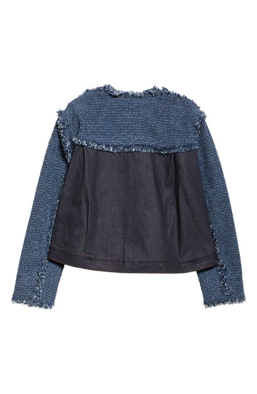 Sacai Cotton Denim Punching Jacket In Indigo