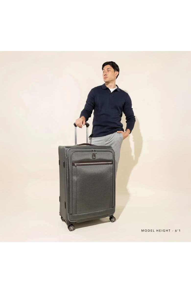TRAVELPRO Platinum Elite Softside Expandable Large 29-Inch Checked Luggage, Alternate, color, Shadow Black