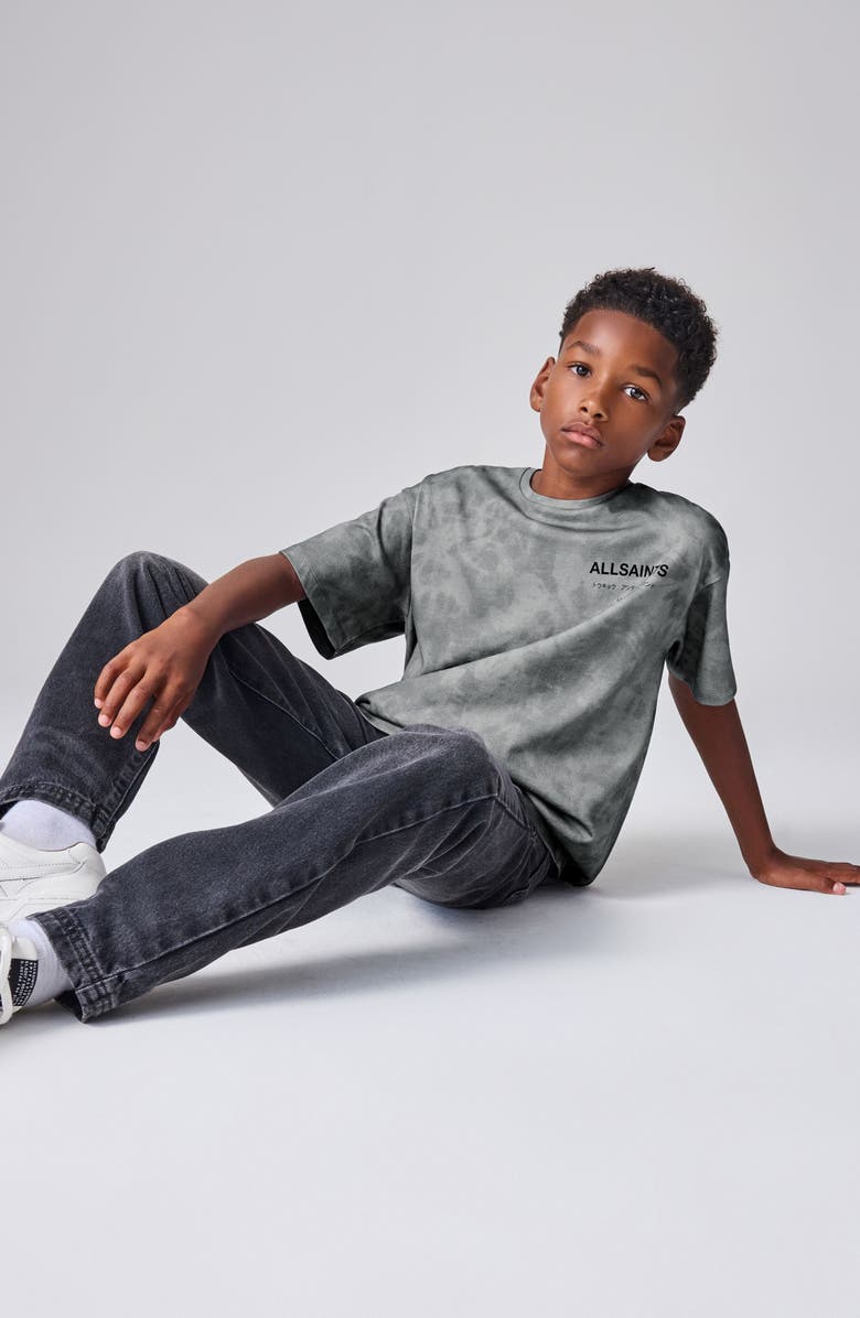 smALLSAINTS by ALLSAINTS Kids' Underground Tie Dye Graphic T-Shirt, Alternate, color, Grey