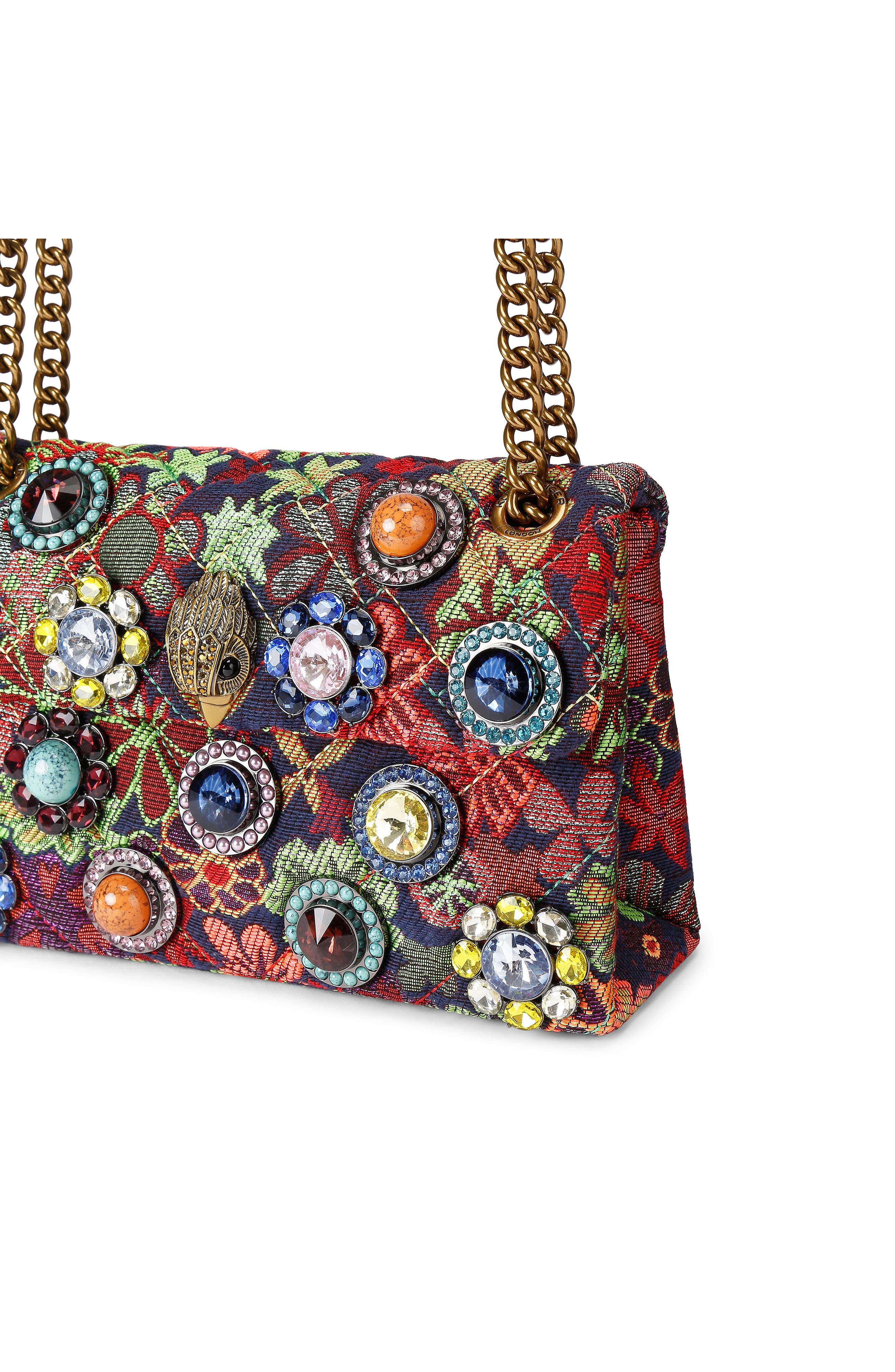 Medium Kensington Octavia Crystal Leather Convertible Crossbody Bag, Alternate, color, BLUE MULTI
