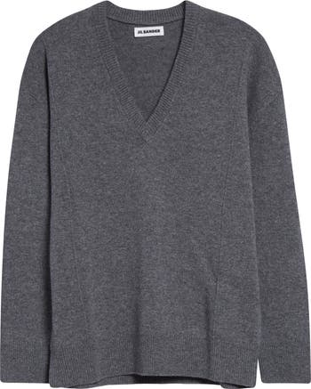 トップス jil sander V neck knit Jil Sander Long Sleeve V-neck Sweater in Lilac