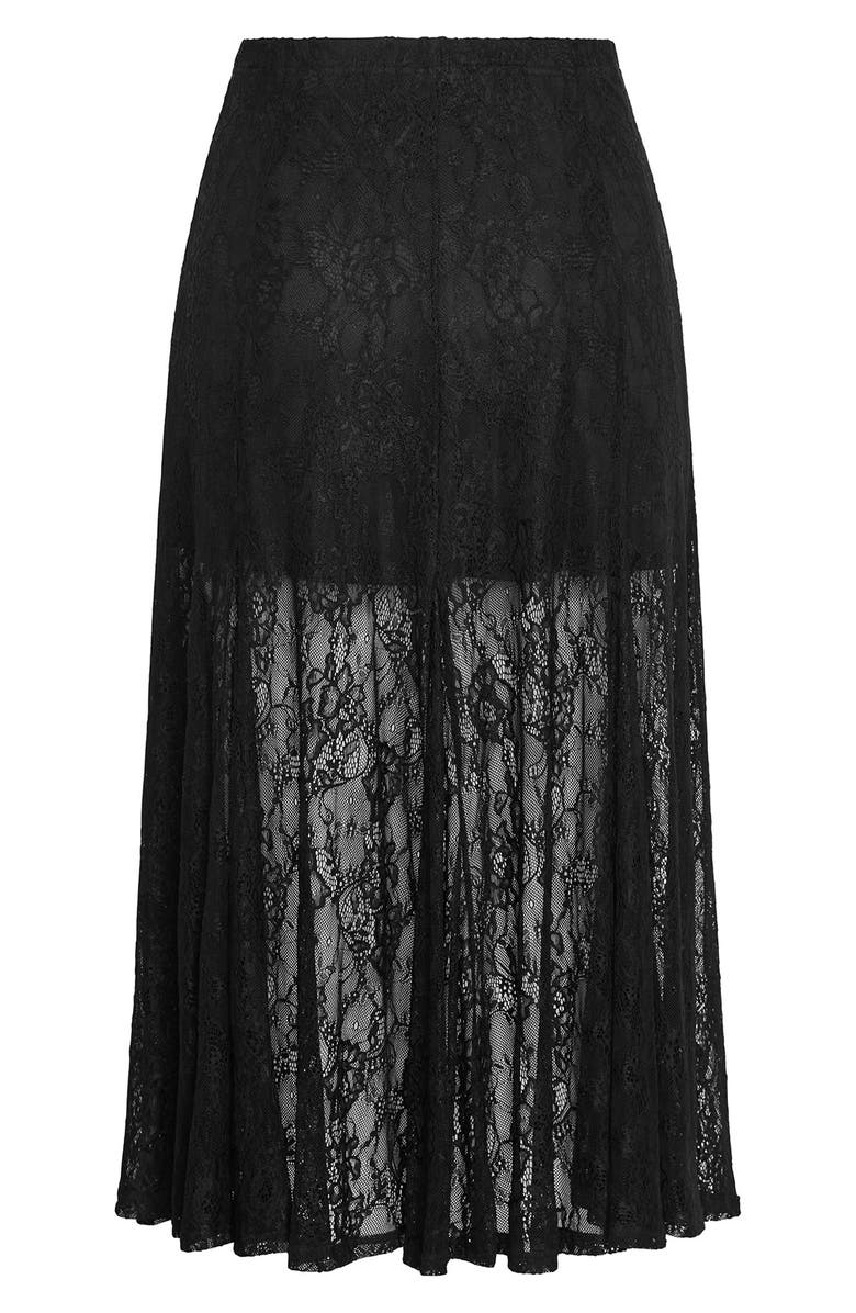 City Chic Lace Maxi Skirt, Alternate, color, Black