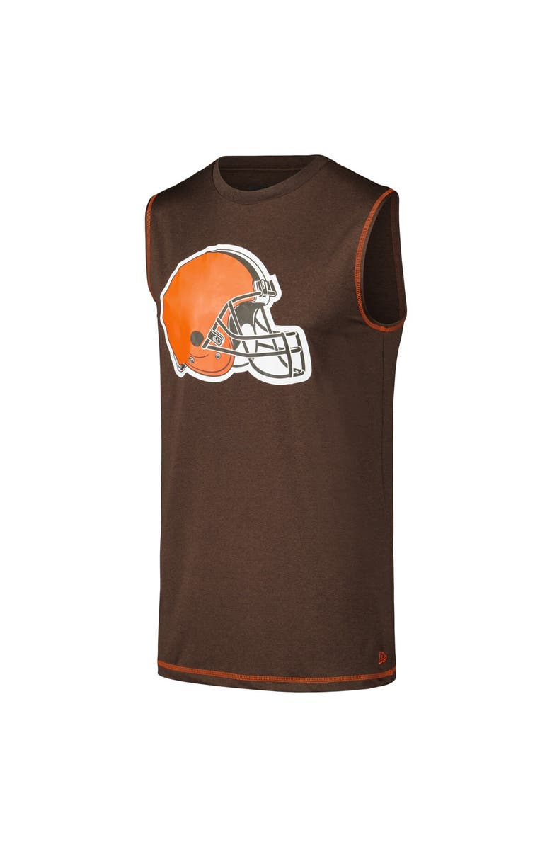 New Era Men's New Era Brown Cleveland Browns Tank Top, Alternate, color, Brown