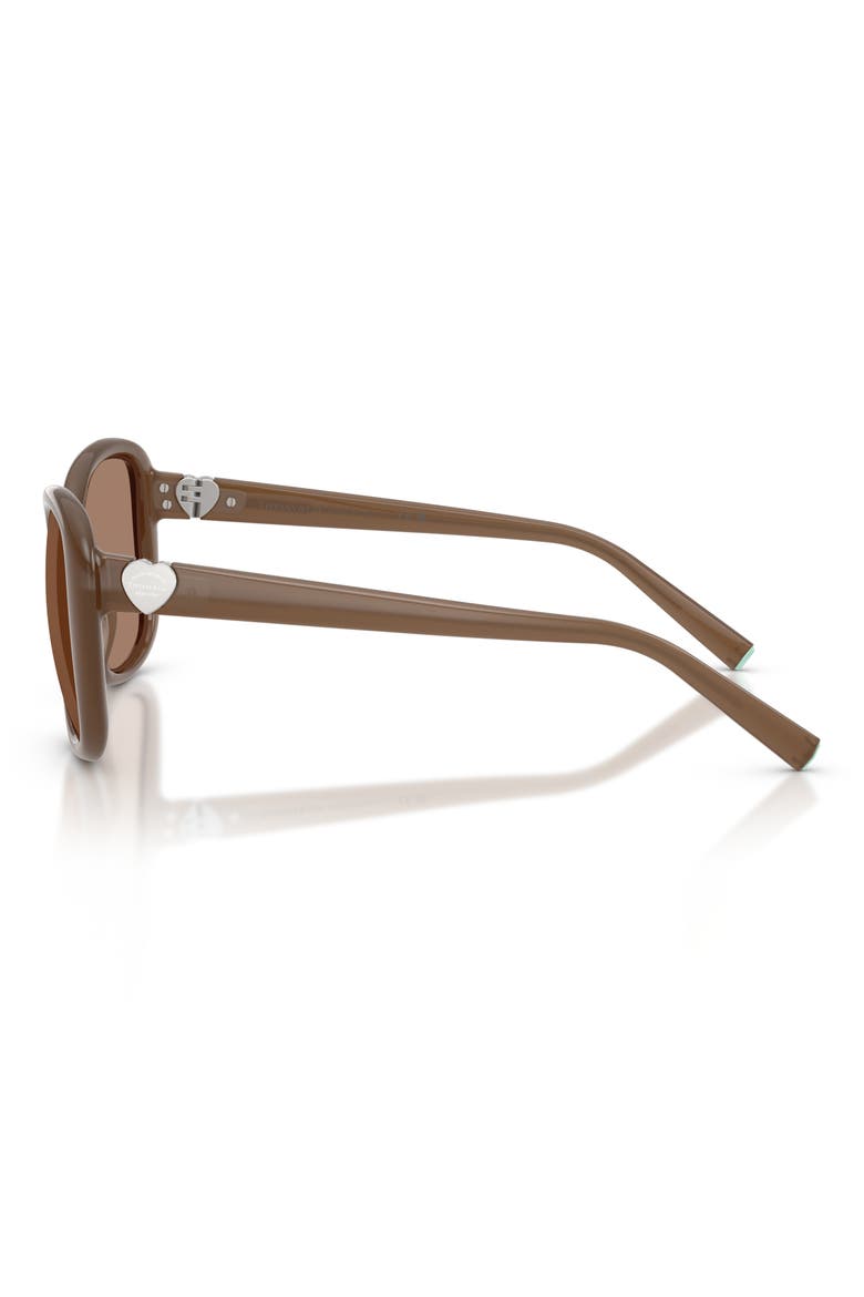 56mm Pillow Sunglasses, Alternate, color, OPAL SMOKY QUARTZ / BROWN