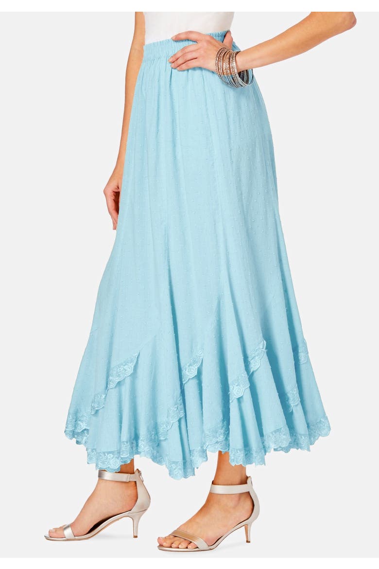 Plus Size French Skirt, Alternate, color, LIGHT AQUA