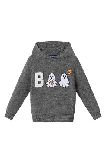 Andy & Evan Kids' Boo Halloween Hooded Sweater In Multi