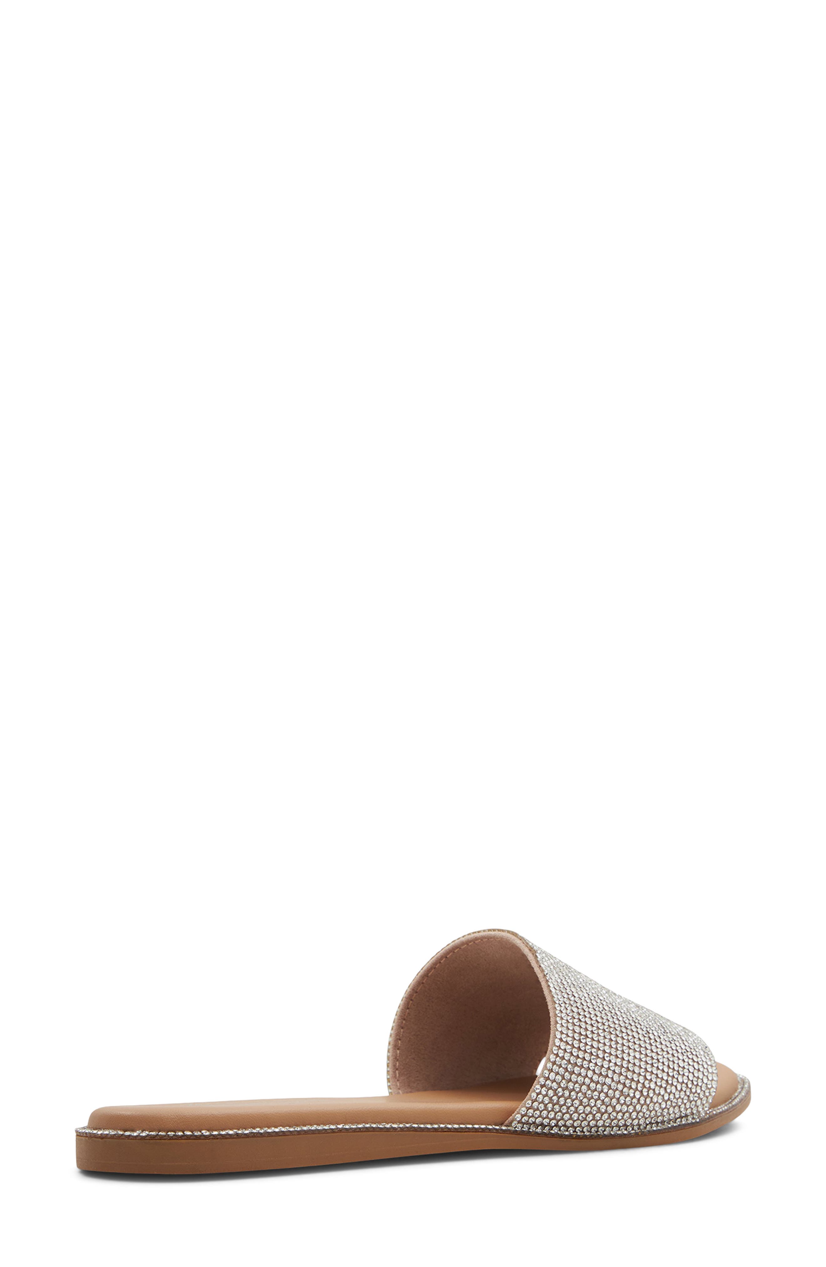 Call It Spring By Aldo Shimmerr Crystal Embellished Slide Sandal, Alternate, color, Silver