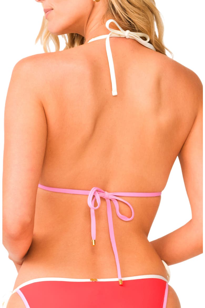Thea Triangle Bikini Top, Alternate, color, PASSION