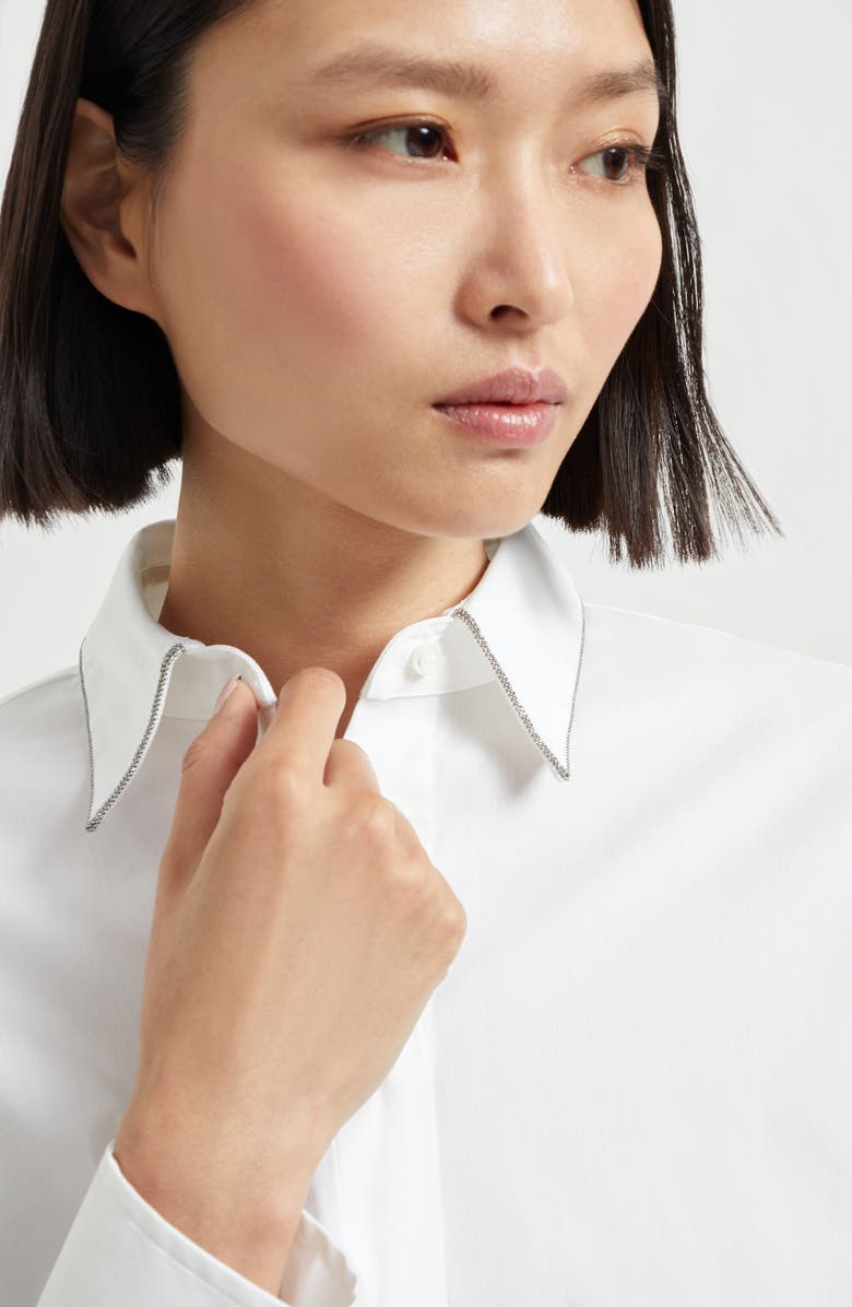 Brunello Cucinelli Shirt with monili, Alternate, color, White