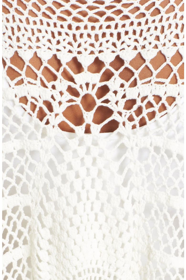 'Kimber' Crochet Cotton Top, Alternate, color, WHITE