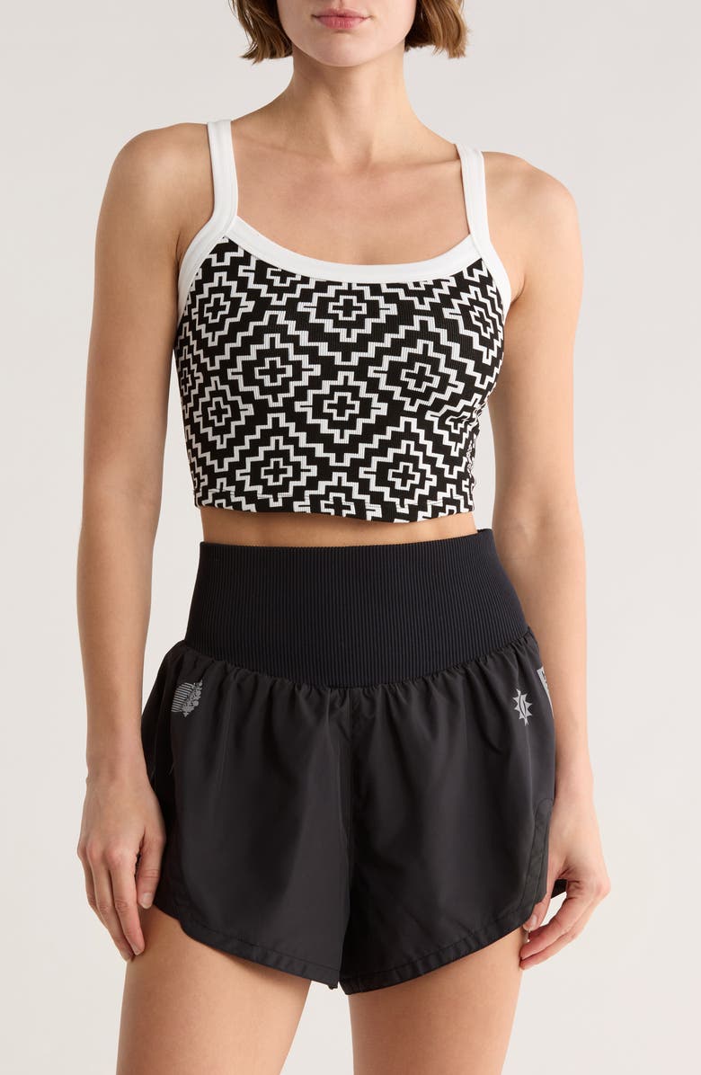 FP Movement by Free People All Clear Jacquard Camisole, Main, color, Black Geo Combo