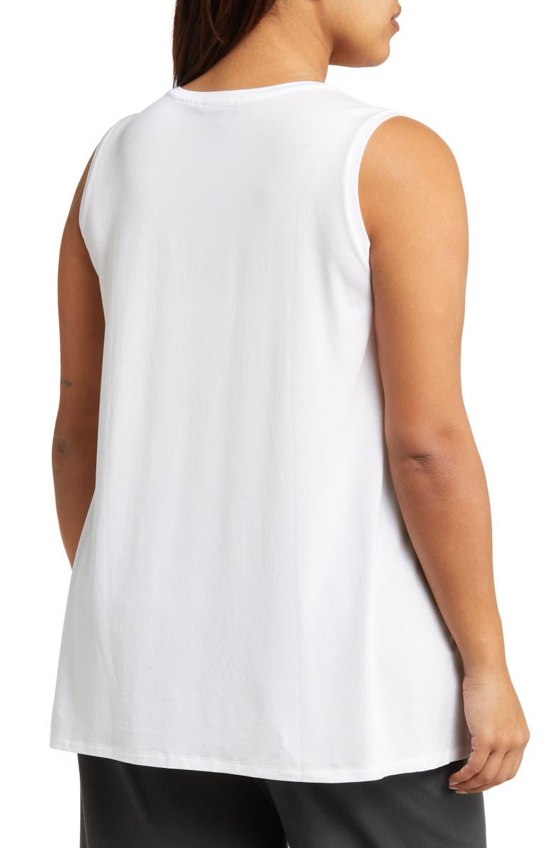 Eileen Fisher Jersey Long Shell, Alternate, color, White