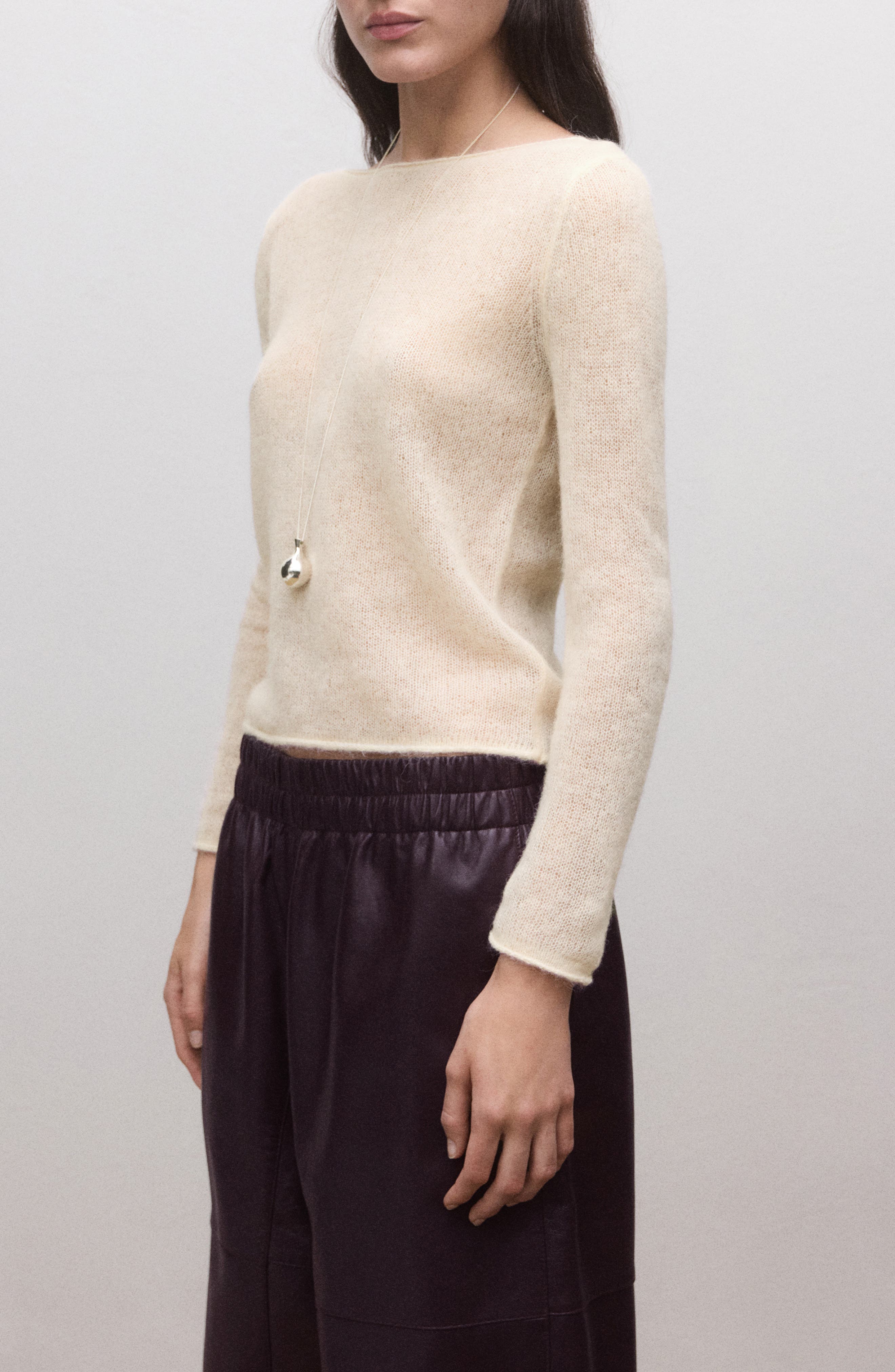 Semisheer Alpaca Blend Sweater