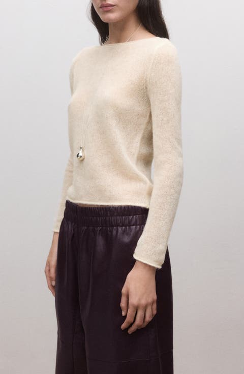 Semisheer Alpaca Blend Sweater