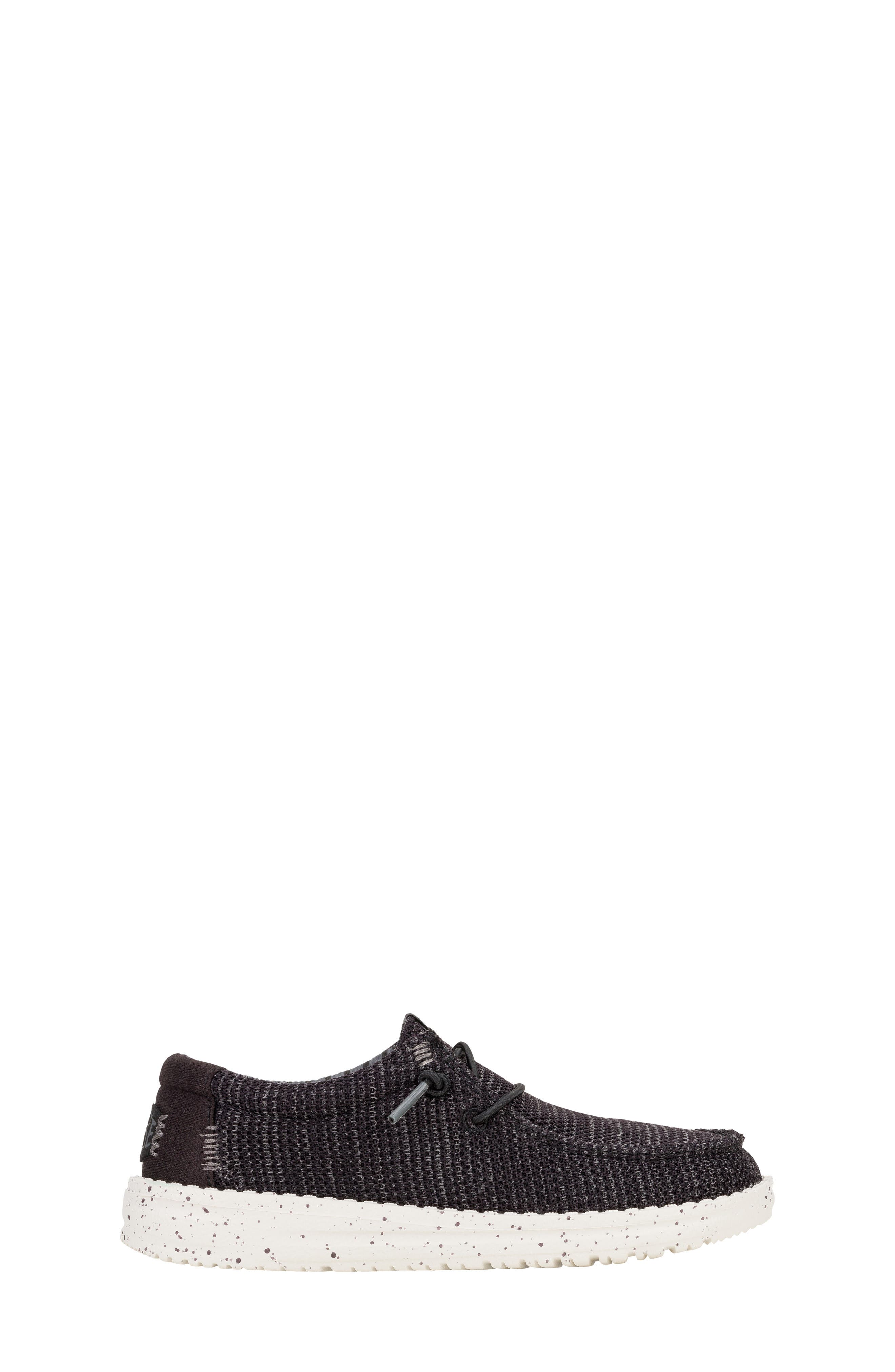 Kids' Wally Y Stretch Sox Slip-On, Alternate, color, BLACK/ WHITE