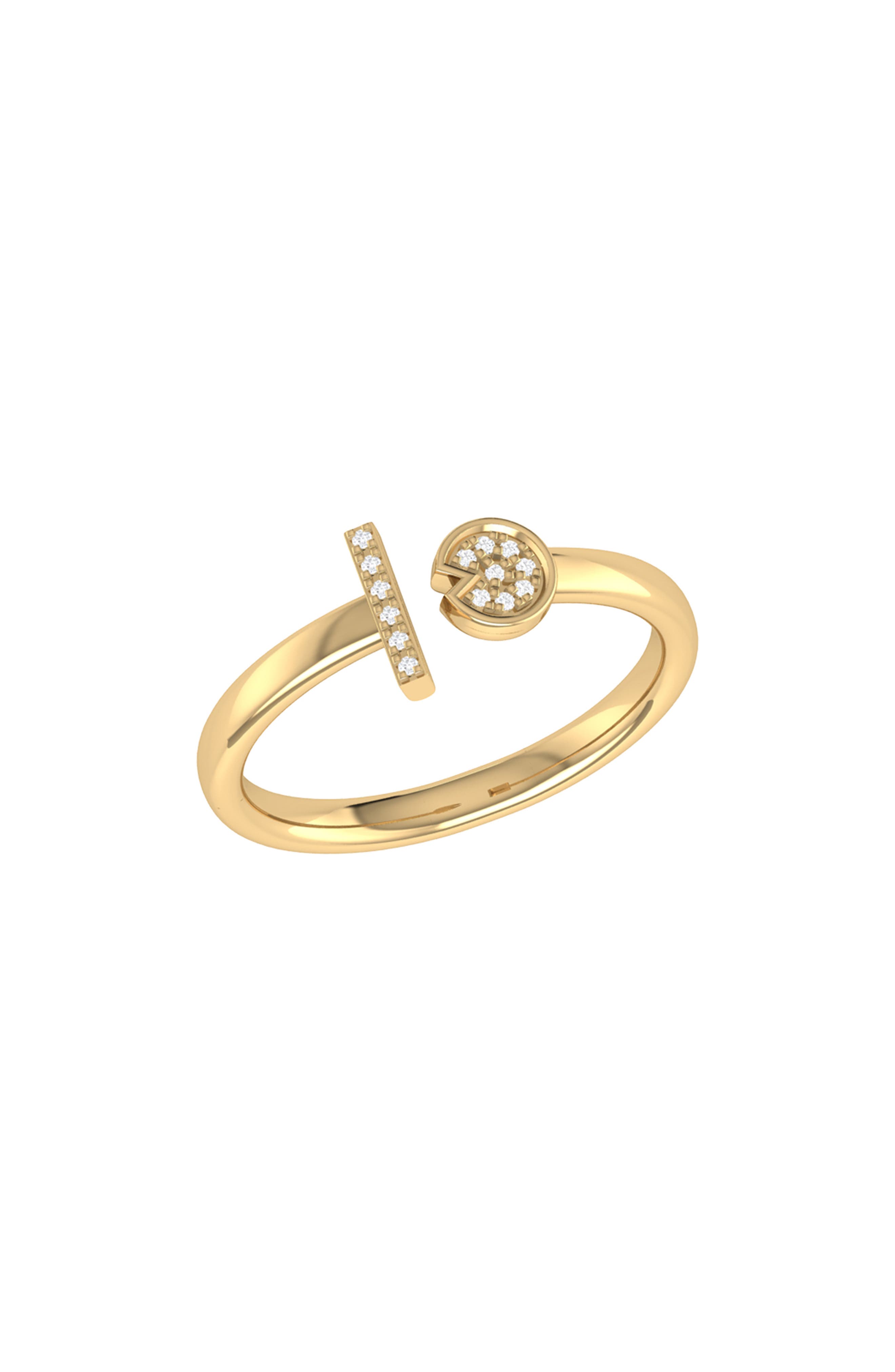 LuvMyJewelry Pac-Man Lane Diamond Ring