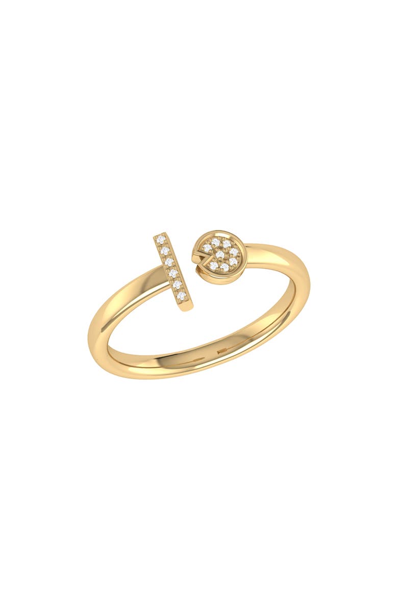 LuvMyJewelry Pac-Man Lane Diamond Ring, Main, color, 14Kt Gold Vermeil On Sterling