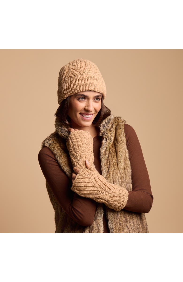 Feelgoodz Women's Artisan Hand-Knit Vienna Beanie Hat, Alternate, color, Sparrow