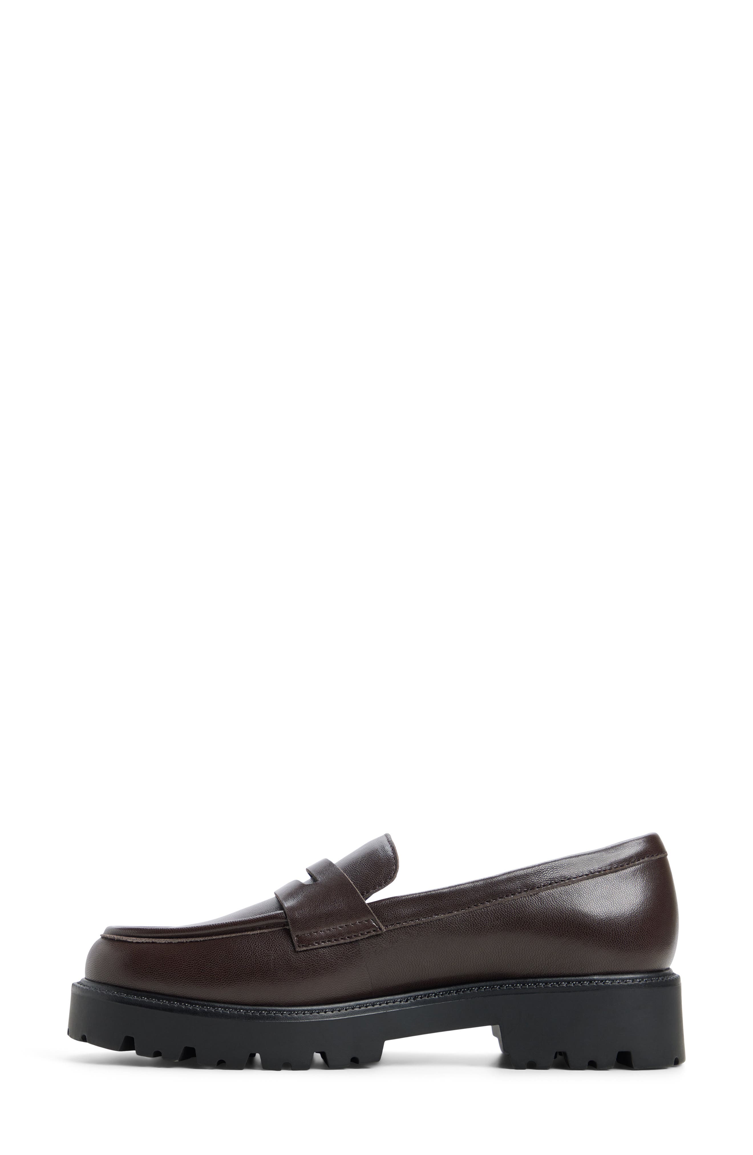 Lindie Penny Loafer, Alternate, color, DARK BROWN