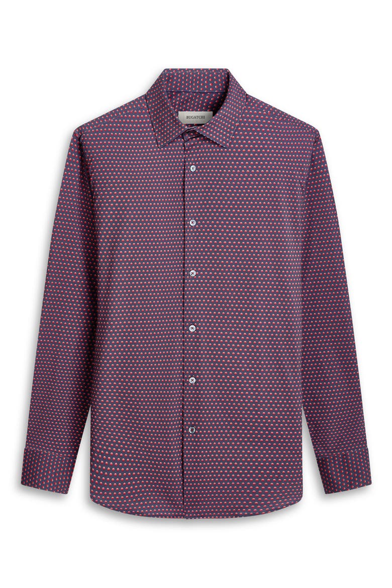 James OoohCotton® Dot Button-Up Shirt, Alternate, color, RUBY