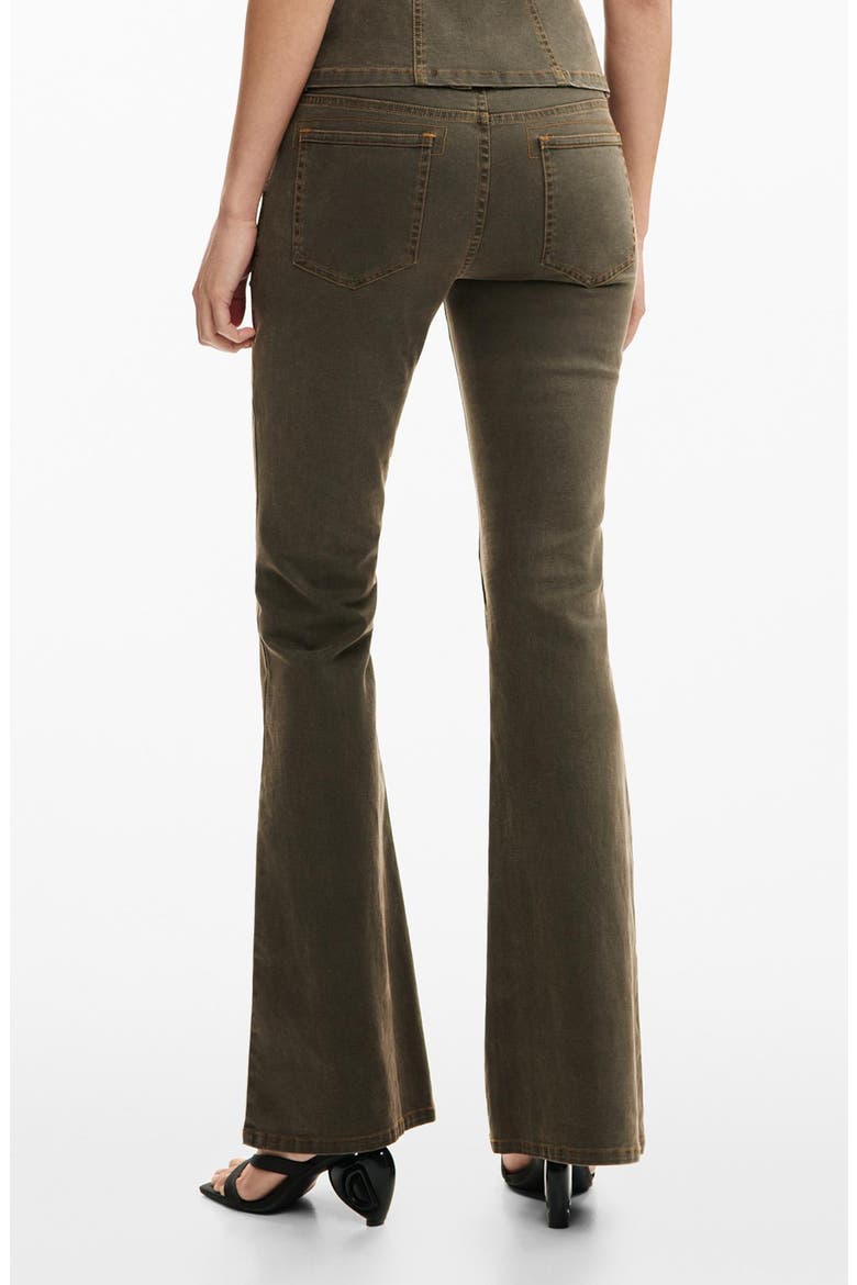 Low Rise Flare Jeans, Alternate, color, BROWN