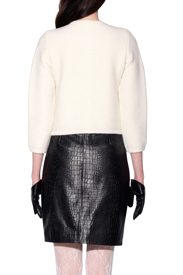 Janis Sparkle Cardigan, Alternate, color, CREAM SILVER