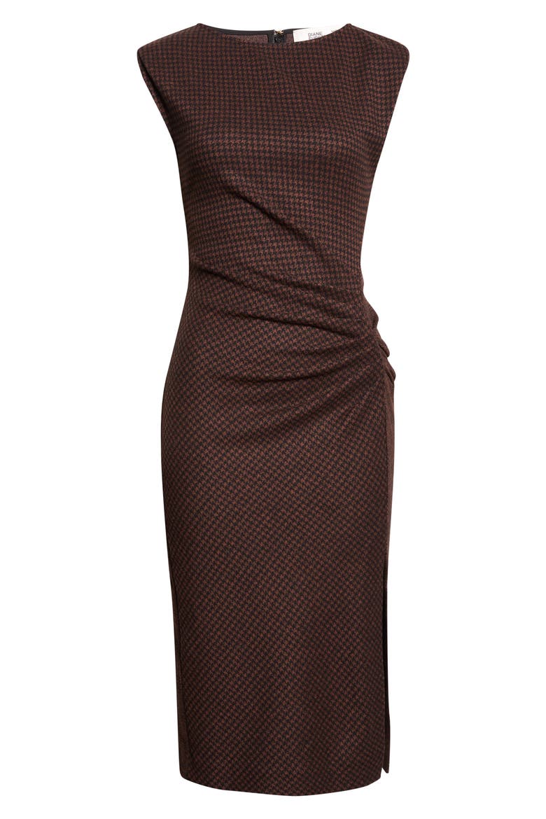 Andie Houndstooth Sheath Dress, Main, color, STUCCO
