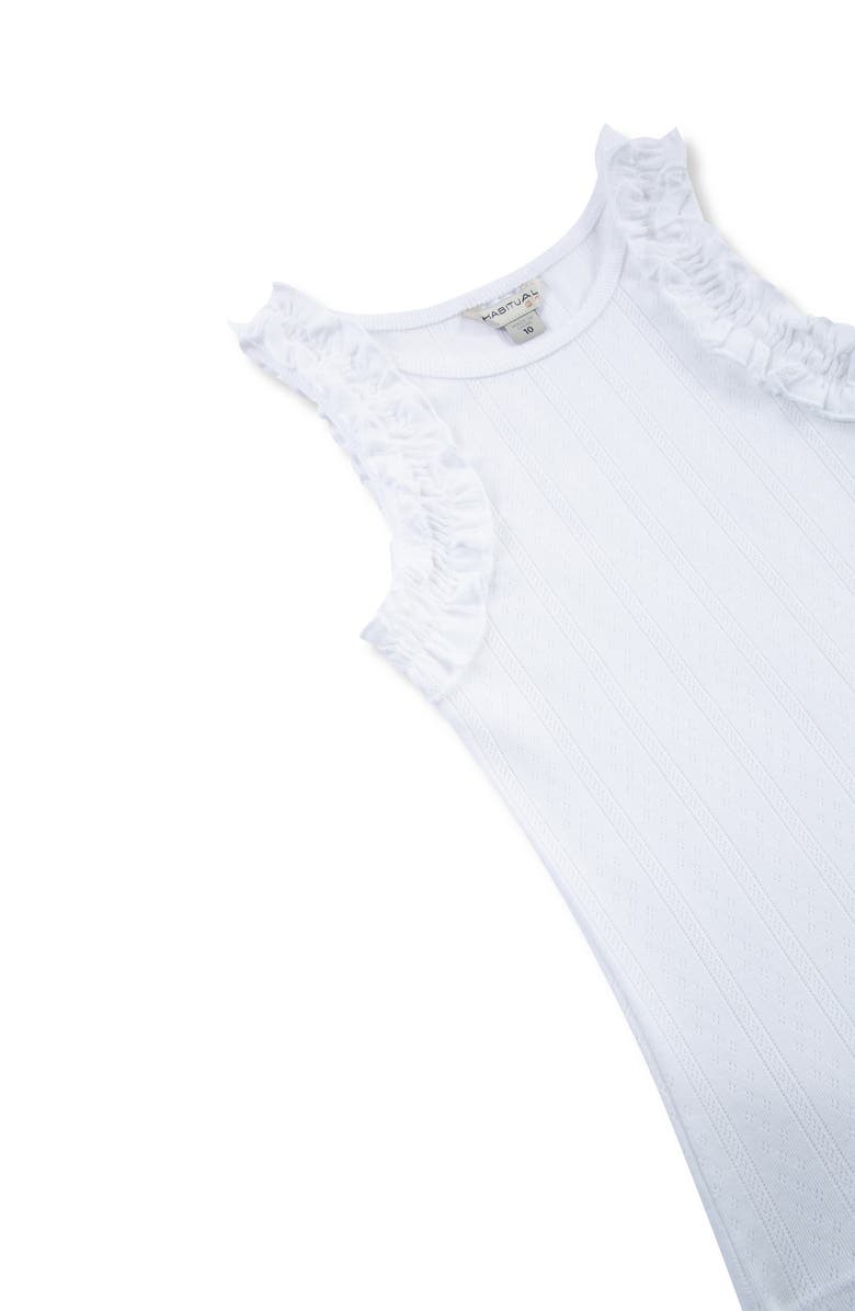 Habitual Kids Kids' Pointelle Ruffle Shoulder Tank, Alternate, color, 