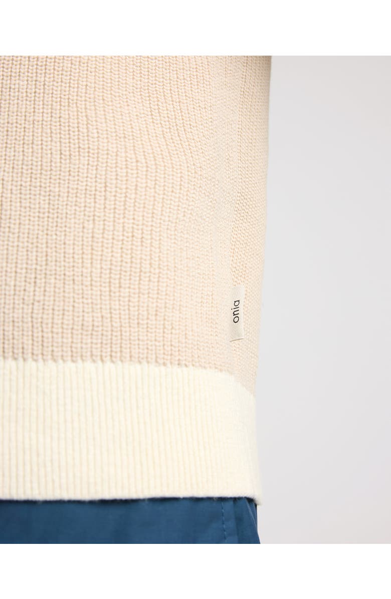 Onia Cotton Linen Button Up Sweater, Alternate, color, Stone/Egret